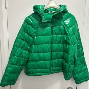 Zara green coat.